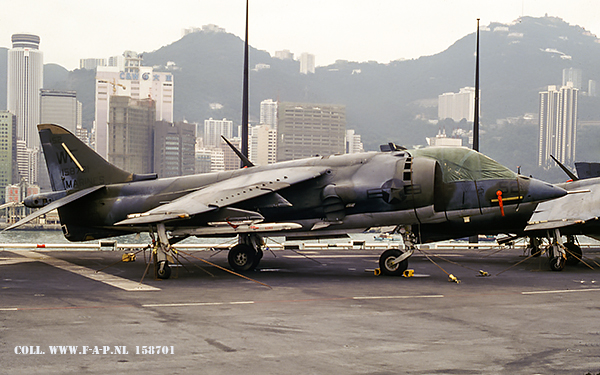 Hawker Siddeley AV-8A Harrier,  158701 WF-06 c/n-712098 VMA-513 (AB ship the 52) US Marines 