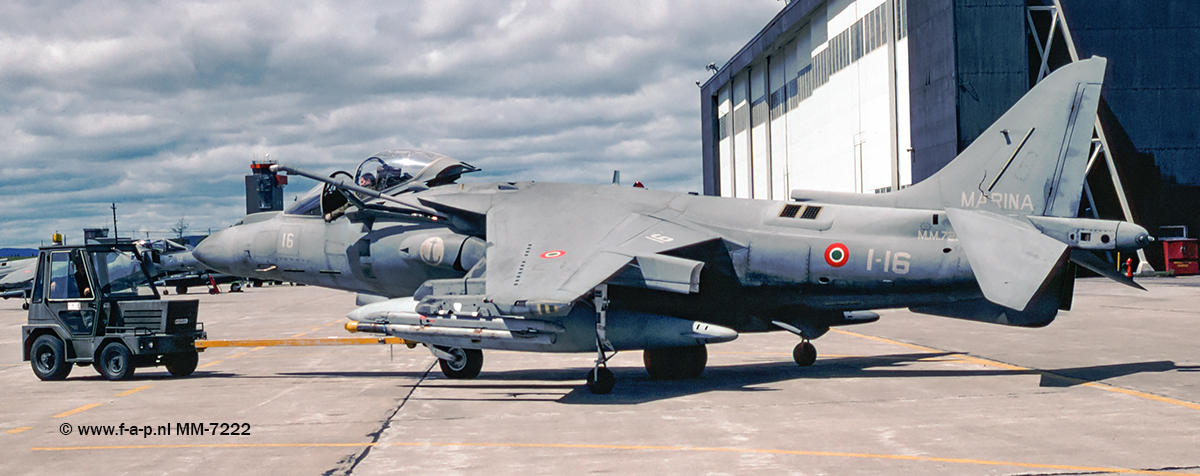 McDonnell Douglas AV-8B+ Harrier II 162222 C551 Giuseppe Garibaldi  Gruppo Aerei Imbarcati 'Wolves' seen herat Goose Bay Canada 2001