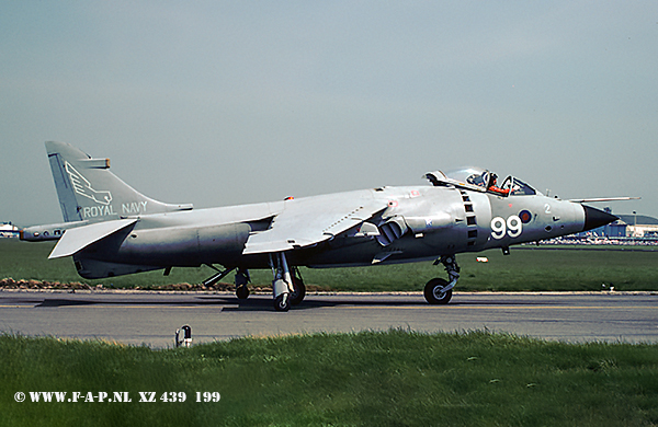 British Aerospace Sea Harrier FRS1  XZ439  c/n-912002  899-Sqn Royal Navy at Lu Bourget Paris 1983