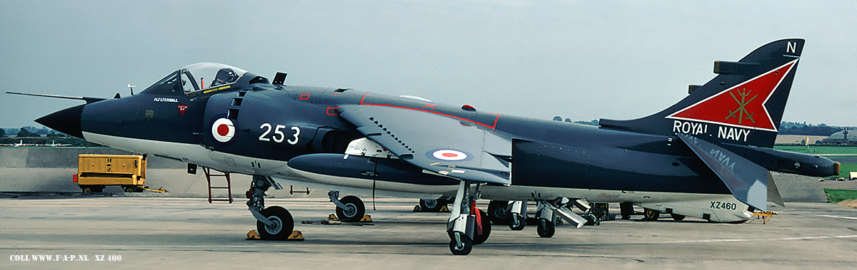 British Aerospace Sea Harrier FRS1 XZ-460  800 Naval Air Squadron  Royal Navy  Crashed 09-05-1990 +