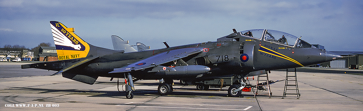 British Aerospace Harrier T.4  ZB 603   718  c/n-212035  50 years 899 Naval Air Squadron