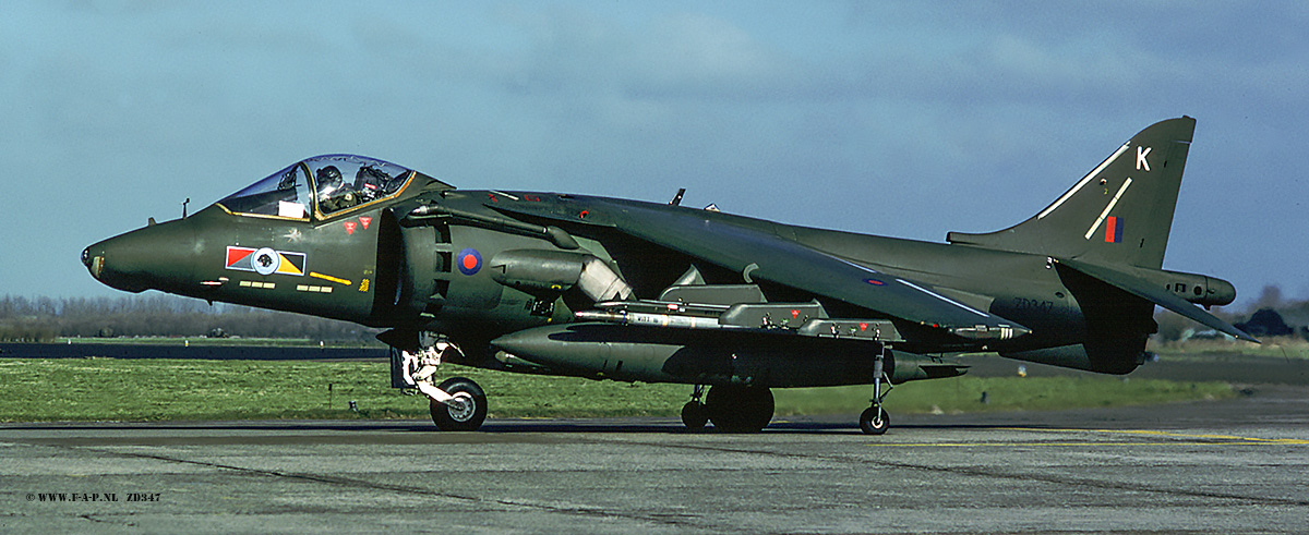 British Aerospace Harrier GR.7  ZD347  c/n-P14 233-OCU  at Leeuwarden 1994