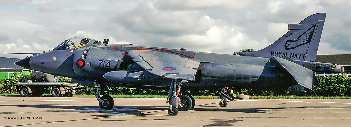 British Aerospace Sea Harrier FRS1   ZD580   714   c/n- 912043/B37/P17   899 Squadron  Roya lNavy