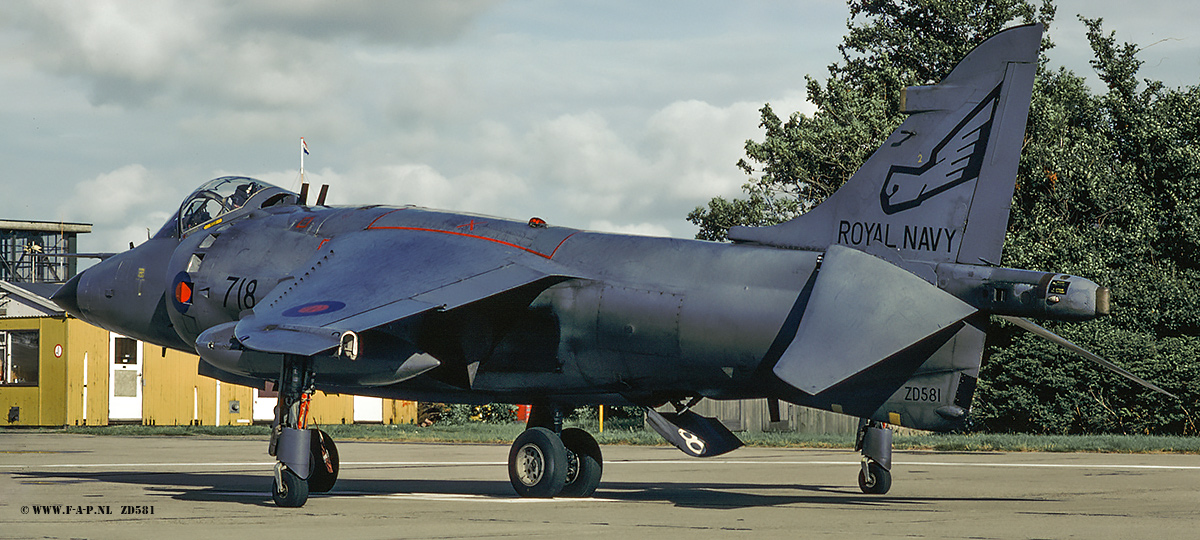 British Aerospace Sea Harrier FRS1   ZD581  718  c/n-912044/B38/P31 899 Squadron  Royal Navy