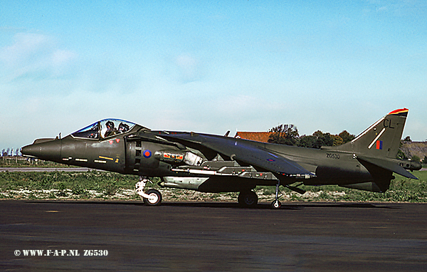 British Aerospace Harrier GR7  ZG530  c/n-P84  4-Sqd At Leeuwarden 1994