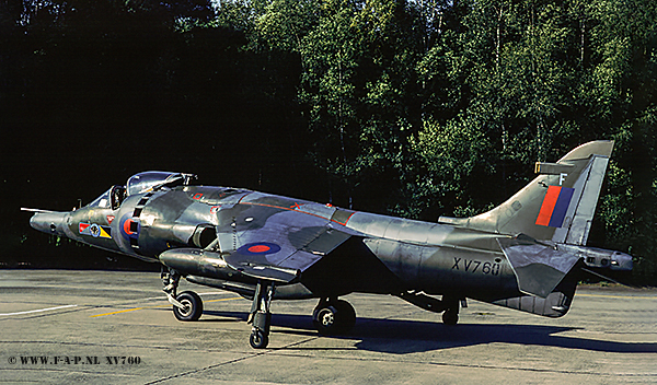 Hawker Siddeley Harrier GR3    XV760   c/n712023   233-OCU  Twente 27-09-1982