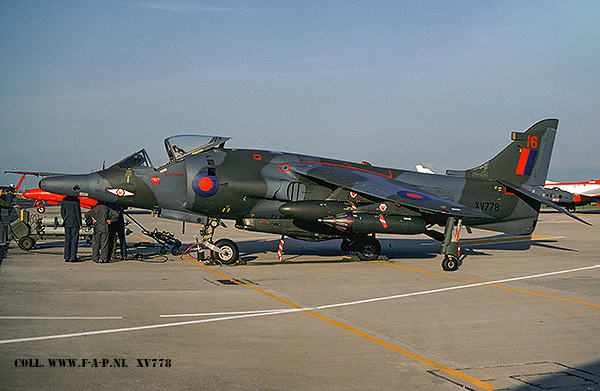 Hawker Siddeley Harrier GR3  XV778  c/n-712028  16  1-Sqn Royal Air Force.