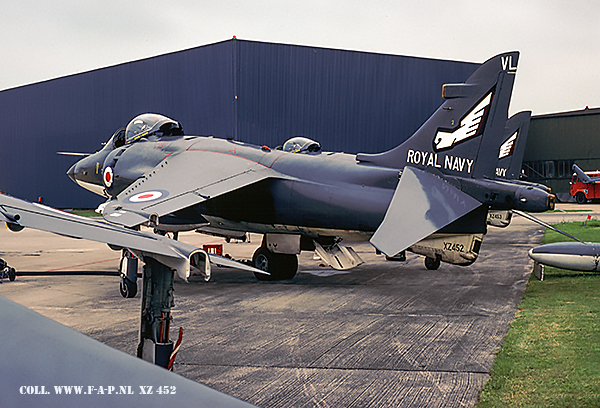 British Aerospace Sea Harrier FRS1    XZ452     899 Naval Air Squadron Royal Navy