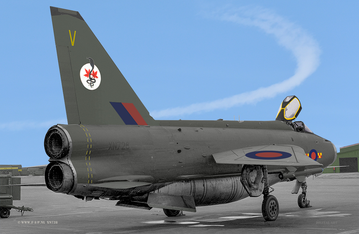 English Electric Lightning F-2A XN728   C/n 95105     92-Sqd. Digital Art