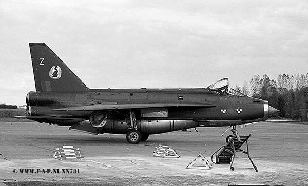 English Electric Lightning F-2A XN7331  c/n-95108  19 Sqd  At Leeuwarden