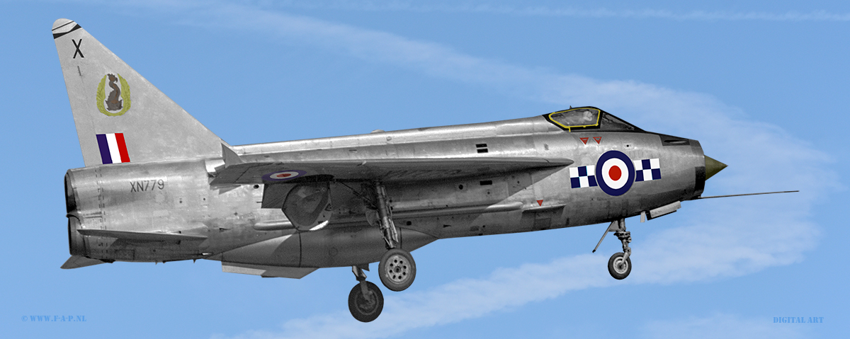 English Electric Lightning  F-2   XN-779  c/n-95132    19-Sqd  RAF  Digital Art