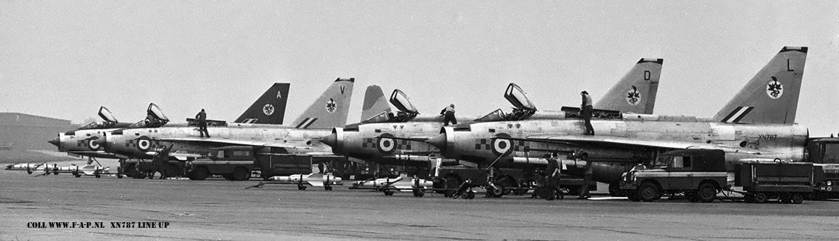 English Electric  Lightning F-2A  XN-787 Line up Guterloch