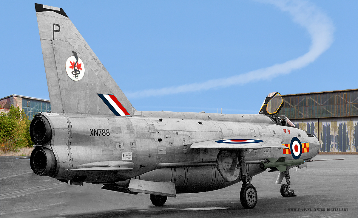 English Electric Lightning F-2A  the XN788 c/n-95141 of the 92-Sqd Digital Art