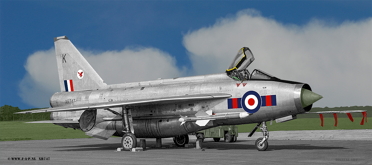 English Electric  Lightning F-6  XR-747  23-Sqd. Digital Art