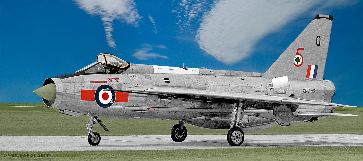 English Electric  Lightning F-6  XR-749  At Binbrook   Digital Art