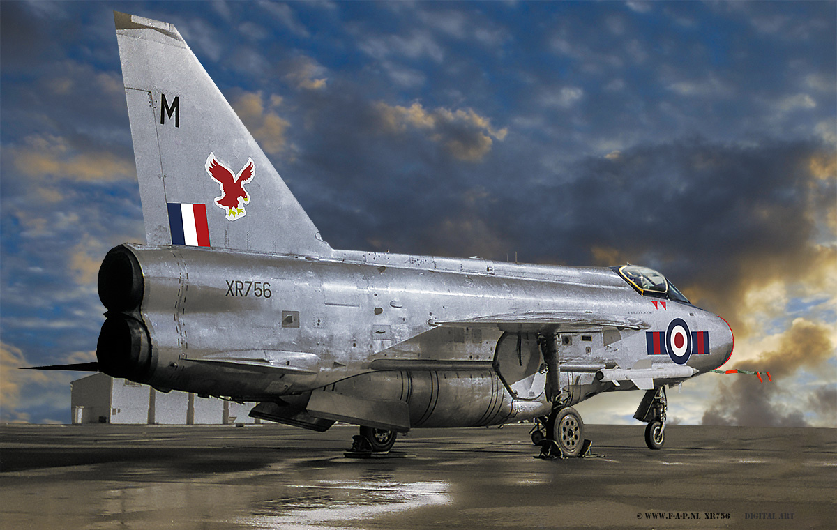 Digital Art  English Electric  Lightning F-6  XR-756  of 23-Sqd