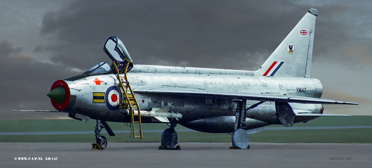 Digital Art of  English Electric Lightning  F-1   XM-147    Watisham TFF  at Bentwatters 21-06-1969.