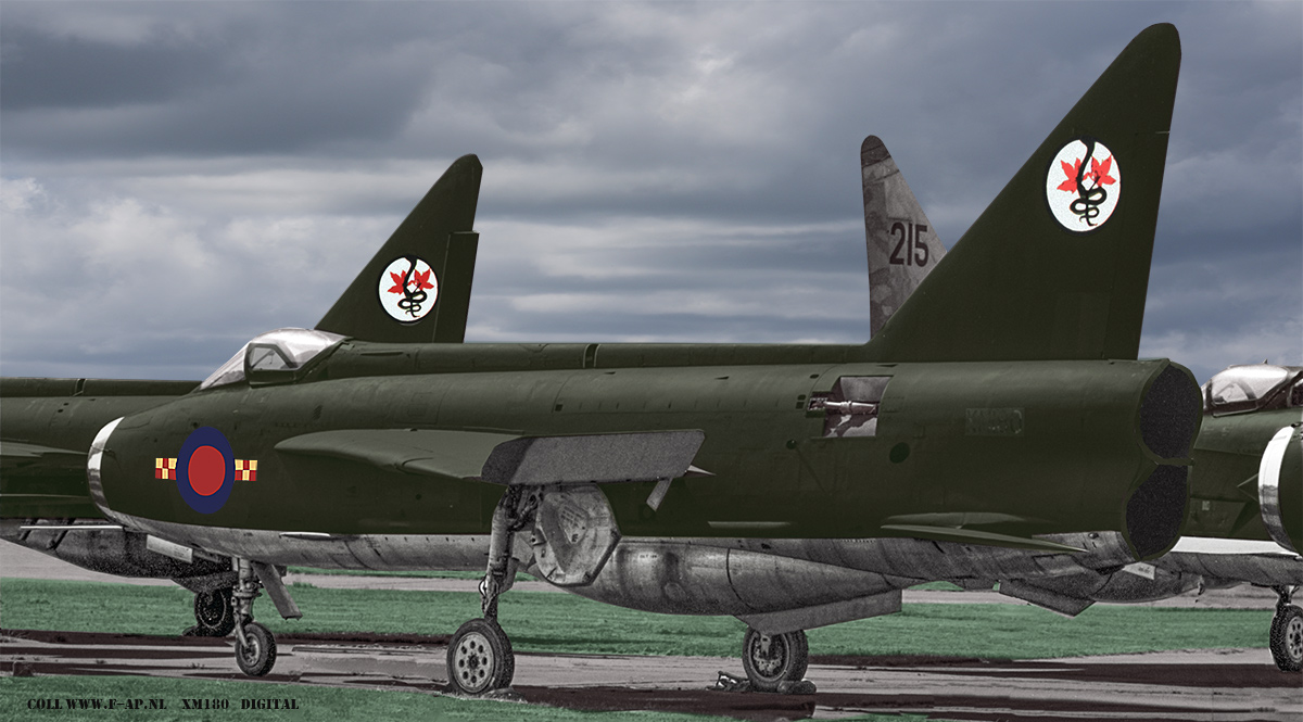 Digital Art  of  English Electric  Lightning  XM-180 Decoy of 92-Sqd at Guterloch 1975