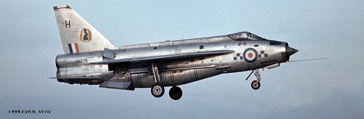 English Electric Lightning  F-2   XN-778  c/n-95131    19-Sqd  RAF