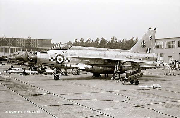 English Electric Lightning F-2A XN-781    19-Sqd  Wieldenrath 05-07-1970