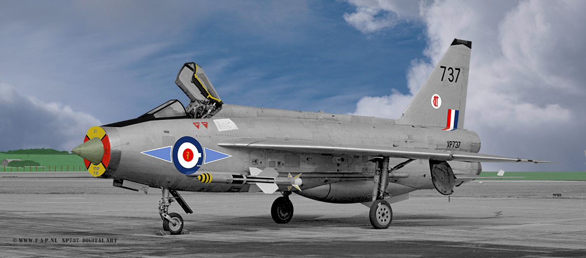 English Electric Lightning F-3  XP737 c/n-95165 of 226 OCU Operational Conversion Unit RAF Digital Art