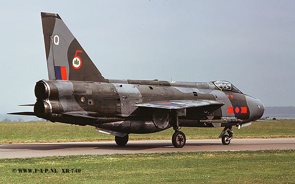 English Electric  Lightning F-6  XR-749  At Binbrook