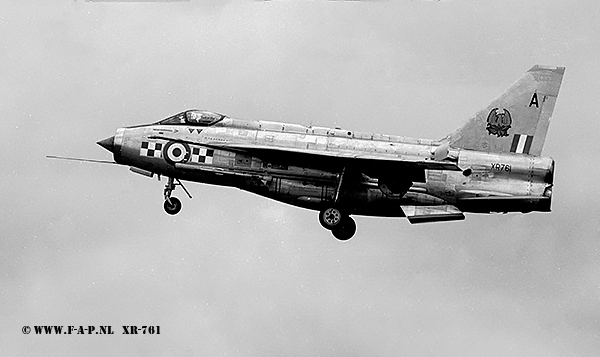 Lightning F-6   XR761  56-Sqd Wittmund  30-04-1976