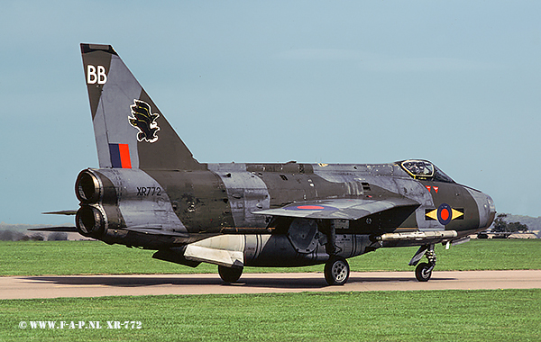 English Electric  Lightning F-6  XR-772      Binbrook