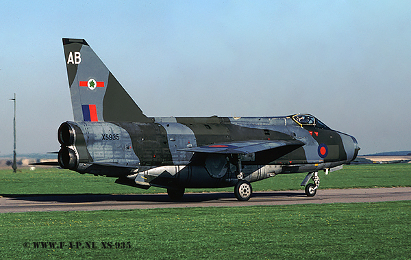 English Electric  Lightning F-6    XS935    Binbrook