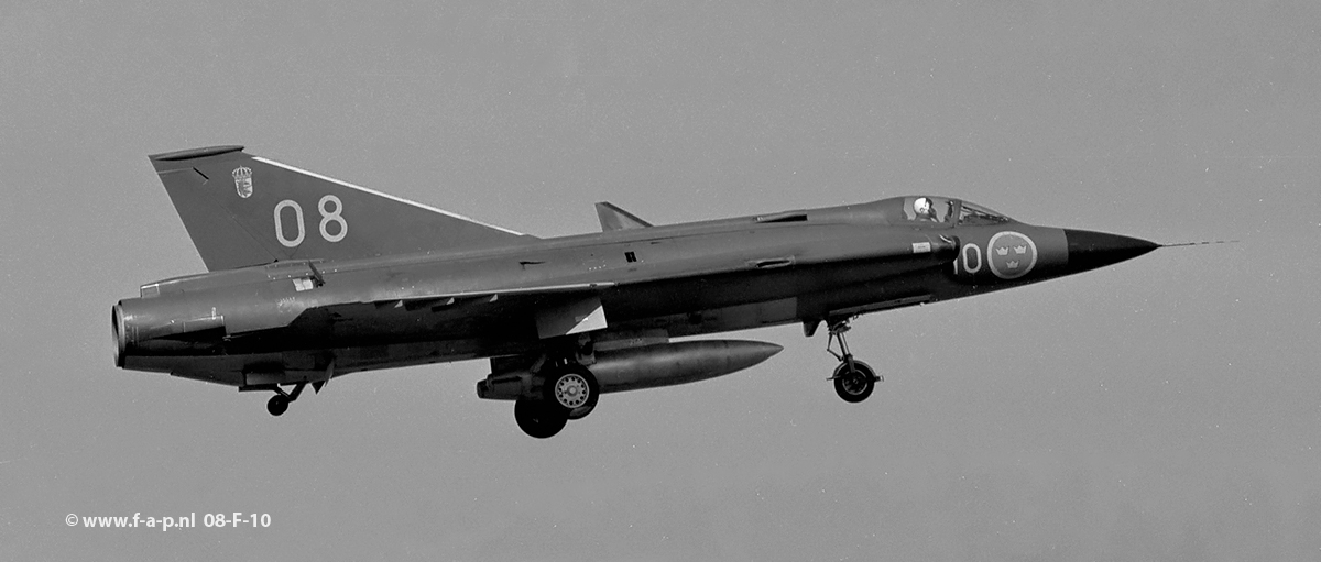 Saab J35F-1 Draken 08   of F-10 ngelholm airbase  at Leeuwarden