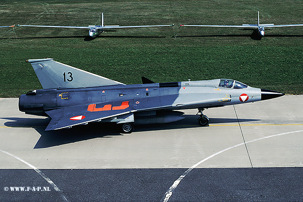 Saab Draken  13   at  Hradec-Kralove  31-08-2002