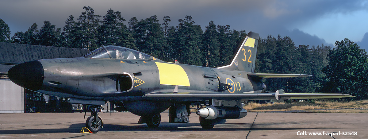  Saab A 32A Lansen          32  F-13 c/n-32548    Swedish Air Force 