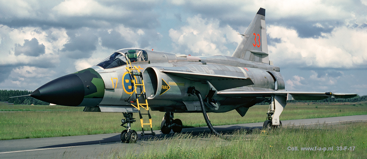 Saab JA37 "Viggen"       33       F-17   Swedish Air Force