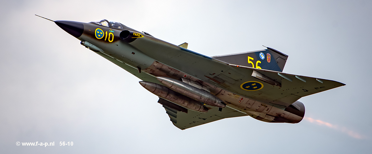 Saab J35J Draken    56 of-10   3.Div F10  c/n 35556  Swedish Air Force Historic Flight  Leeuwarden 15-08-2024