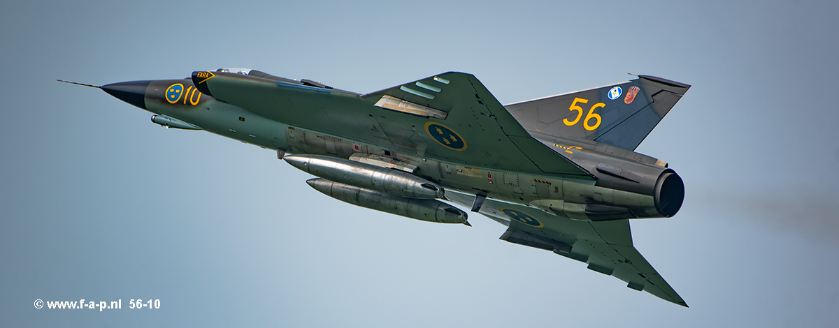 Saab J35J Draken    56 of-10   3.Div F10  c/n 35556  Swedish Air Force Historic Flight  Leeuwarden 15-08-2024