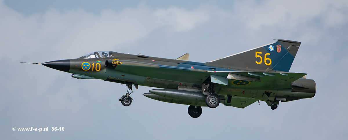 Saab J35J Draken    56 of-10   3.Div F10  c/n 35556  Swedish Air Force Historic Flight  Leeuwarden 15-08-2024