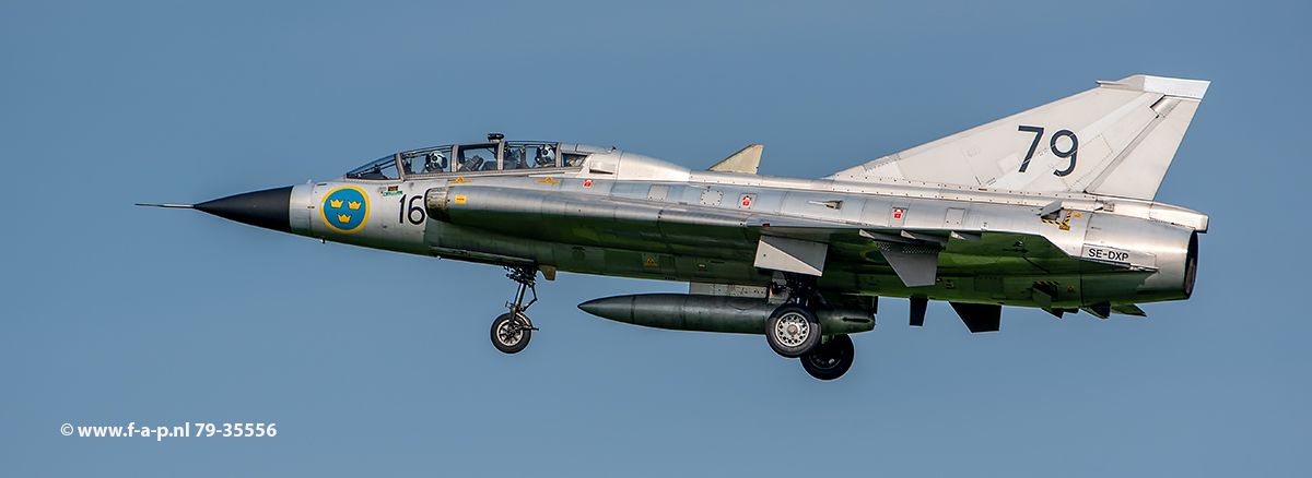 SK-35C Draken  79       F-16  c/n-35556      of the Swedish Air Force Historic Flight  seen here on Leeuwarden  07-09-2021