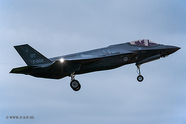 F-35 Lightning-2  F-001   For the First time on  Leeuwarden 24-05-2016 at 21.00 Uu
