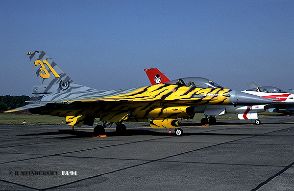 F-16A     FA-94    Special Colours  RBAF  Kleine Brogel  Sep-1991