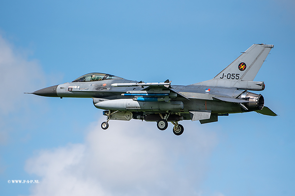 F-16A-MLU Tactical number J-055  312-Sqd  Leeuwarden