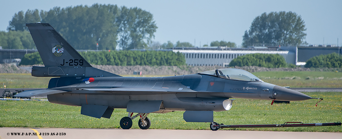 F-16-A    J-219 with Tail of J-259  Leeuwarden 12-05-2022