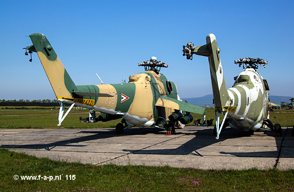 Mil Mi-Hind 24D  Hind D        115     of  the  87th Bakony Regiment   of  the  87th Bakony Regiment    Szentkirlyszabadja Air Base  07-07-2004