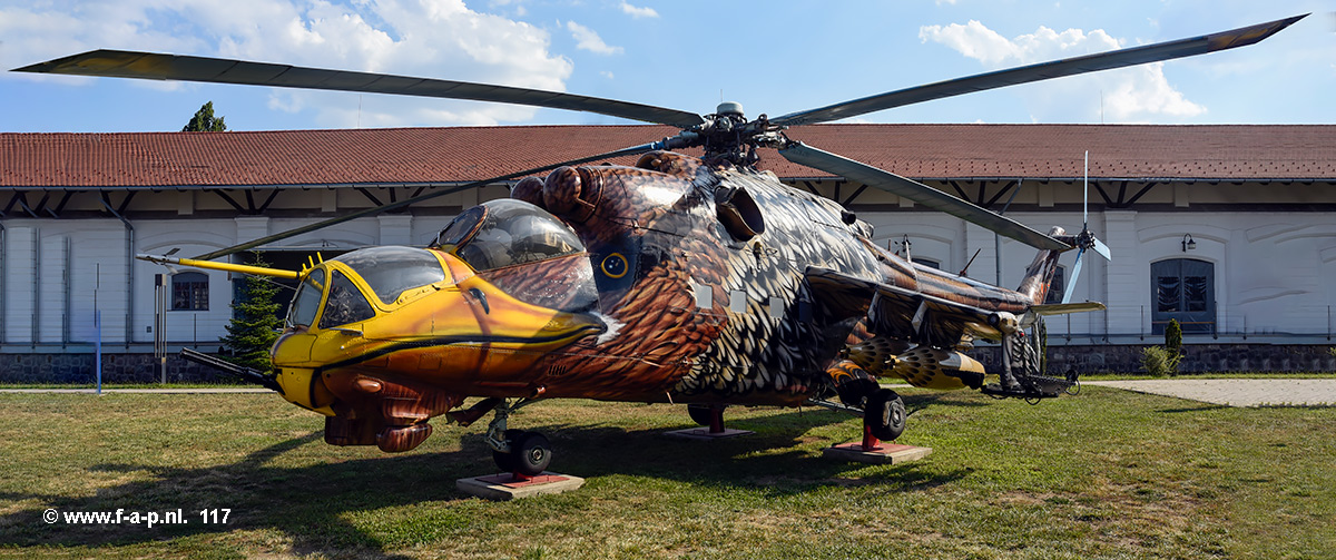 Mil Mi-24 D  Hind D     117   c/n-K20117     Great Eagle colour scheme. of the  87th Bakony Helicopter Attack Regiment  now at  RepTr Museum of Szolnok Hungaria   12-07-2024