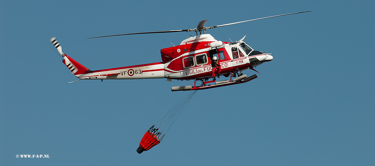 Agusta Bell AB412  VF-63 Vigili del Fuoco  Bolsena Lake 10-07-2012