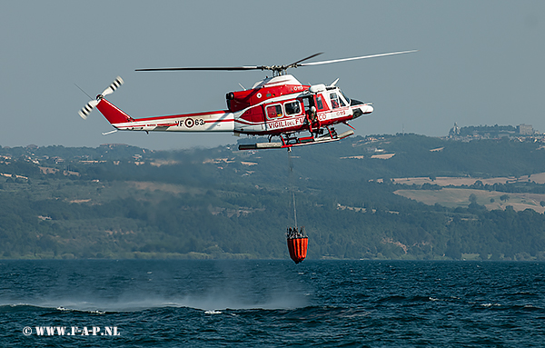 Agusta Bell AB412  VF-63 Vigili del Fuoco  Bolsena Lake 10-07-2012