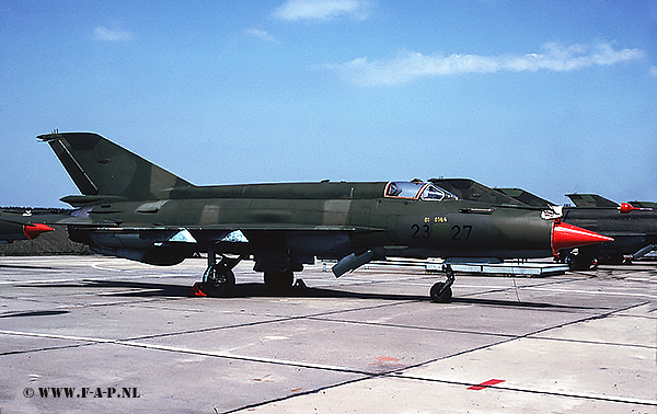 MiG 21MF    2327  ex 657  JG-1    Drewitz    29-07-1992