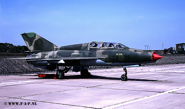 MiG 21 U  2376  ex  254  JG-2    Drewitz 29-07-1992