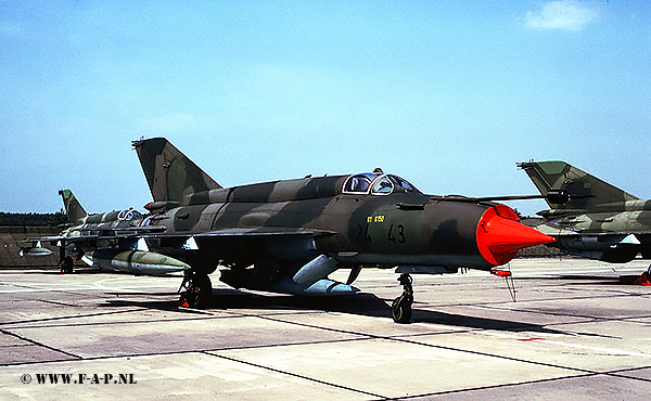MiG-21-Bis-Sau    2443  ex 893 NVA   Drewitz  29-07-1992