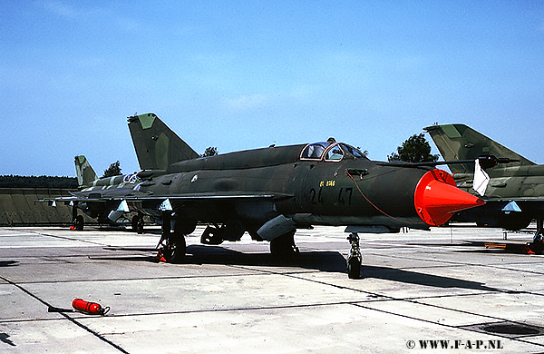 MiG-21-Bis-Sau    2447  ex 936 NVA   Drewitz  29-07-1992