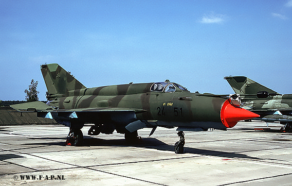 MiG-21-Bis-Sau    2451   ex 956 NVA   Drewitz  29-07-1992